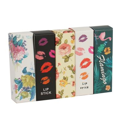 China Recyclable Full Colors Custom Design Eco Friendly Cosmetic Lip Gloss Lipstick Paper Packaging Box for sale