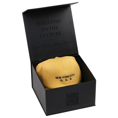 China Custom Recyclable Logo Baseball Football Basketball Cap Hat Snapcap Paper Box Packaging Rose Gold Magnet Foldable Gift Box With Lid for sale