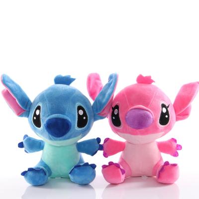 China Plush Christmas Gifts For Kids Cartoon Couples Stitch Plush Dolls Blue Pink Anime Toys Plush Stuffed Toys for sale