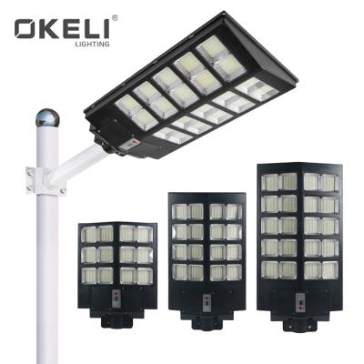 China Garden OKELI Waterproof IP65 High Power 180W 240W 300W Integrated All In One Solar Led Street Light for sale