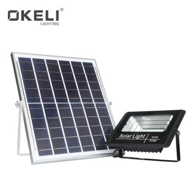 China Garden OKELI supplier high quality outdoor waterproof smd ip66 30 watt 60 watt 100 watt 200 watt solar panels led flood light for sale