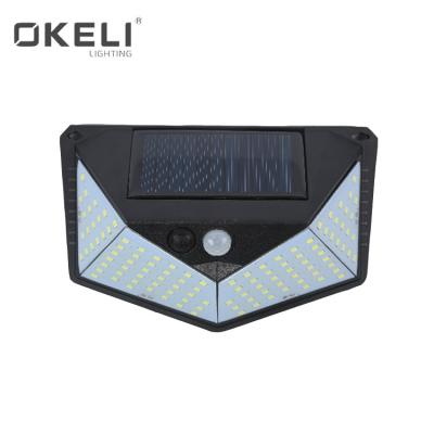 China OKELI Outdoor Radio Solar Charing LED Wall Lights Outdoor Sensor Wall Light for sale