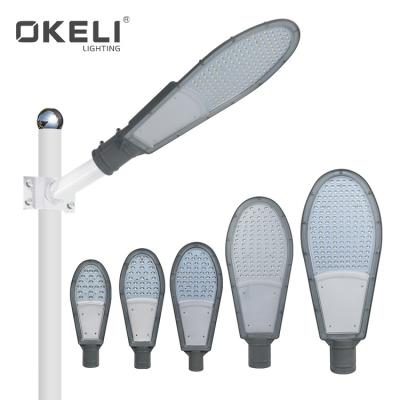 China Easy to Install/Intense High Brightness OKELI IP65 20W 30W 50W 100W 150W Acrylic Waterproof Die Casting Aluminum Outdoor LED Street Light for sale