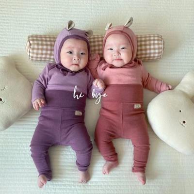 China Cotton Korea Spring Autumn Clothes New Baby Clothing Set Cute Casual Baby Warm Clothing for sale