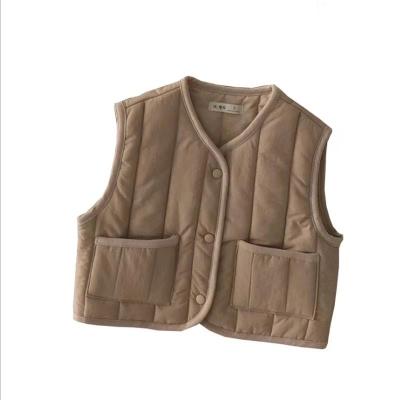 China New Autumn Winter Clothes Children 'S Lightweight Vest Girls Breathable Padded Warm Vest for sale