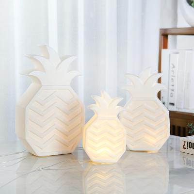 China European new style indoor porcelain led home decorations pineapple for sale for sale