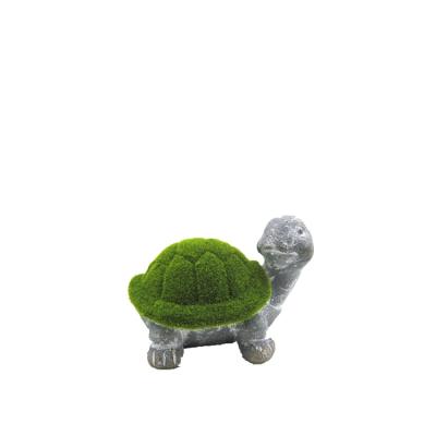 China Minimalist Plant Animal Statue Turtle Garden Ornament Solar Light Magnesia Turtle Garden Statue for sale