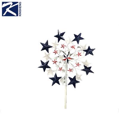 China Colorful Solar Light Yard Stake Home Garden Windmill Stick Metal Flower Metal Flower Windmill Garden Decorative Stick for sale