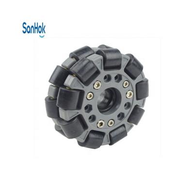 China swivel & Wheel 30KG Load 101.6mm Hub Double Layer Airwheel Omni Rigid Rubber Dead Aluminum Wheel for sale