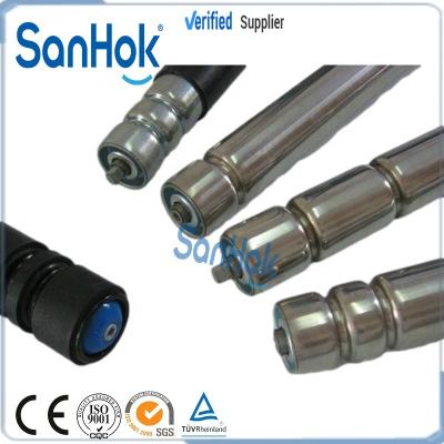 China Low Noise Customized Hex Nickel Plated Carbon Steel Grooved O Belt Conveyor Roller For Belt Driven Conveyors for sale