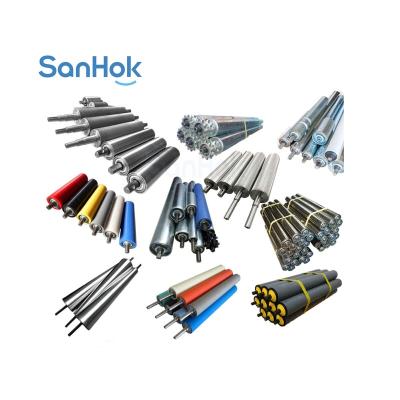 China Low Noise Conveyor Roller Supplier Made With SUS 201 Or SUS 304 Tube With Steel Shaft Made By Sanhok for sale