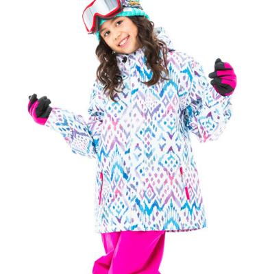 China Breathable Winter Ski Snow Jacket For Kids Children Waterproof Windproof Ski Coat Fashion Ski Wear For Girl OEM for sale