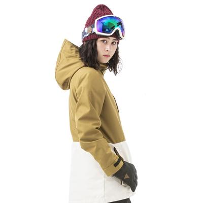 China Wholesale Customized Design Ski Suit Leisure Ski Jacket Anti-UV Warm Outdoor Waterproof Quilting Khaki OEM for sale