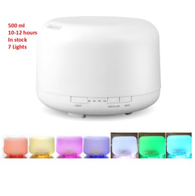 China Wholesale Comfortable Feel In Stock OEM White Color 300ml Essential Oils 7 Lights Ultrasonic Aroma Diffuser for sale