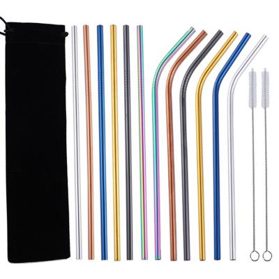 China Viable Top Selling Wholesale In Stock Straight Reusable OEM Food Grade Stainless Steel Drinking Straw for sale