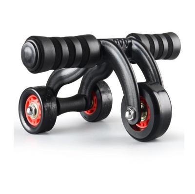 China Eco-friendly home gym equipment STRETCHING back muscle shaping workout 3 wheel ab wheel abdominal roller for sale