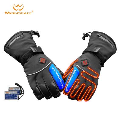 China Rechargeable Battery Unisex Waterproof Snowboard Motorcycle Racing Electric Cycling Skiing Heated Gloves for sale