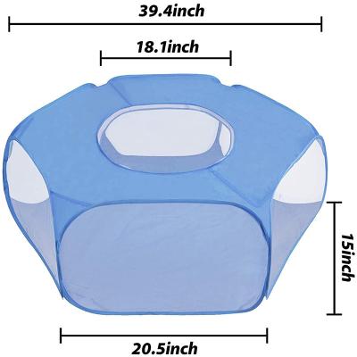 China Breathable Foldable Breathable With Top Cover For Small Animals Pet Cage Playpen for sale