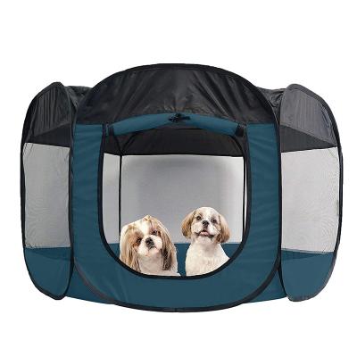 China Indoor Waterproof Breathable Pet Cage Tent With Zipper Cover Portable Outdoor Exercise Yard Barrier For Kitten Hamster Bunny for sale