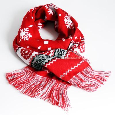 China Fashion Long Factory Custom Mens Womens Knitting Jacquard Two Layer Two Sides Winter Scarf for sale