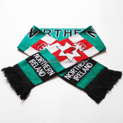 China Same Design On Two Sides Or Different Designs On Two Sides 2018 New Design Customized Colors Knitting Jacquard Low Price Football Sport Scarf for sale