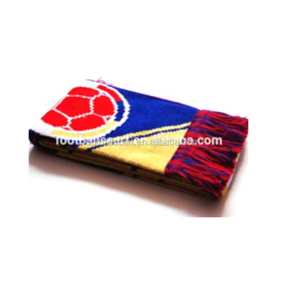 China Wholesale Gift Long Knitted Jacquard Regular Density Cheap Football Scarf for sale