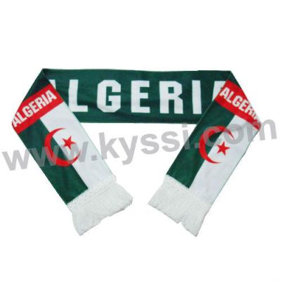 China Medium Algeria National Flag Printing Soccer Scarf Stadium Scarf Soccer Scarf for sale