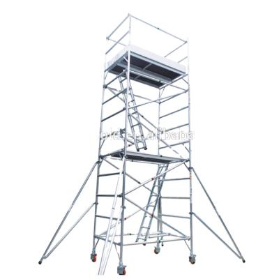 China 6061-T6 Mobile Tower 6061-T6 Width 1350mm Double Aluminum Alloy Tower Contemporary Telescopic Mobile Construction Scaffolding for sale