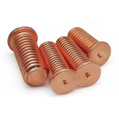 China Stainless Steel Stainless Steel Copper Clad Cd Flanged Capacitance Dump Spot Welding Fully Threaded Studs Screw for sale