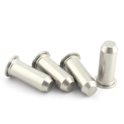 China Stainless Steel Supplier China Customized OEM Solid Rivets Stainless Steel Brass Flat Head Round Head Precision 10mm Nickel Plated Solid Rivets for sale