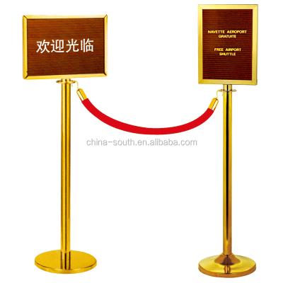 China 201 Stainless Steel Fixture Displays Crowd Control Stand Queue Barrier Post for sale