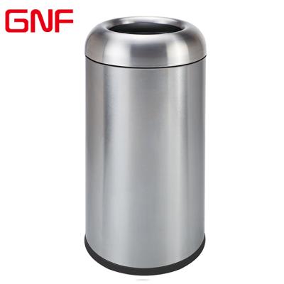 China Silver High Quality GNF 50L Viable Bullet Bin Kitchen Trash Can Waste Bin For Hotel Cafe for sale