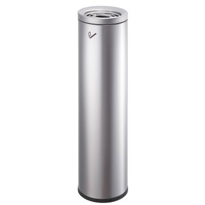 China GPX-129E Stainless Steel Sustainable Oval Shape Indoor Ashtray Smoking Waste Bin for sale