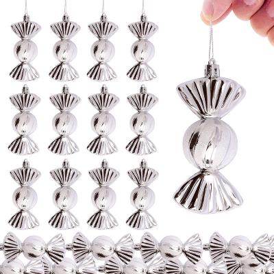 China European Style TKYGU Good Price 24pcs 1.96 Inch White Candy Ornaments For Christmas Tree for sale