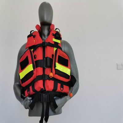 China Red High Tensile Waterproof 600D Tigue Fabric Ka En Quick Waters Rescue Life Jacket for sale