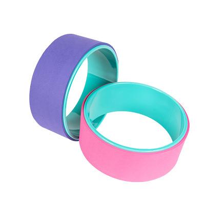 China Customized Eco Friendly Logo Eco Friendly Tpe pp Material Yoga Wheel For Back Roller And Stretch for sale