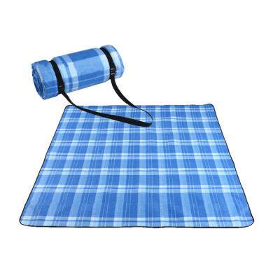 China Customized Size Qualily Lightweight Portable Plaid 200*150cm Picnic Mat 200*200cm for sale