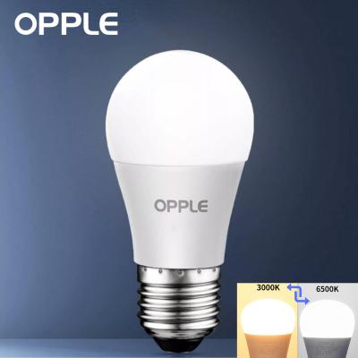 China OPPLE 9W Dimmable E26 E27 LED Light Bulb 3000K 6500K White Light Bulbs 110V-220V High Quality Warm White Indoor Lighting Energy Saving Lamps for sale