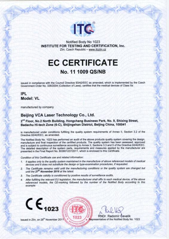 CE - Vca Laser Technology Inc.