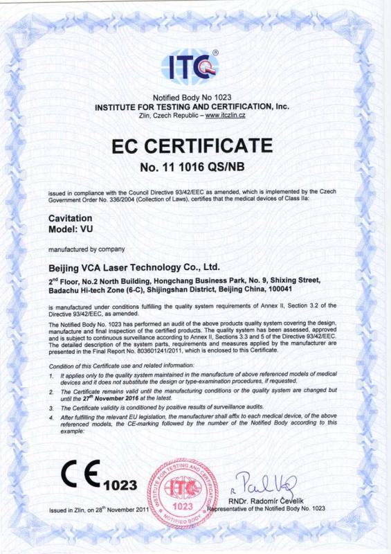 CE - Vca Laser Technology Inc.