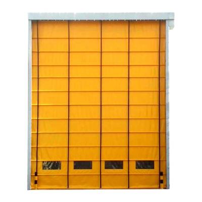 China Large Storage Wind Warehouse Modern Resistance Logistics Channel Area High Speed ​​Pvc Stacking Door for sale