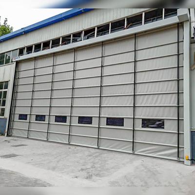 China Wind-resistant modern large size soundproof vertical high-speed stacking high-speed door for external use in minerals for sale