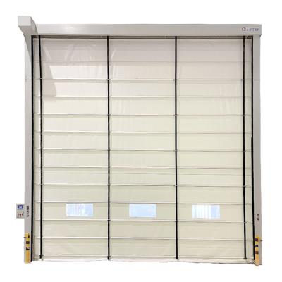 China Best Price Industrial White Soundproof Interior Wind Resistance PVC High Speed ​​Fast Stacking Door for sale