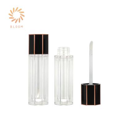 China Paster Customizable Wholesale Fashion 4ml Octagon Lip Tint Lip Gloss Empty Tube for sale