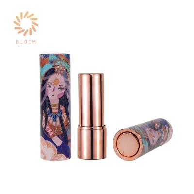 China High Quality Custom 3D Empty Spring Lip Packaging Fashion Printing Round Spring Lipstick Tube for sale