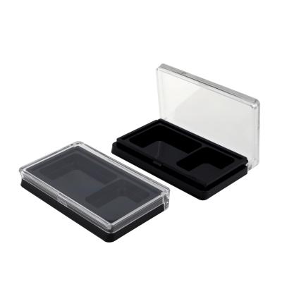 China OEM Classic Custom Makeup Eye Shadow Stamp Lazy Shape Dust Case Empty Eyeshadow Compact for sale