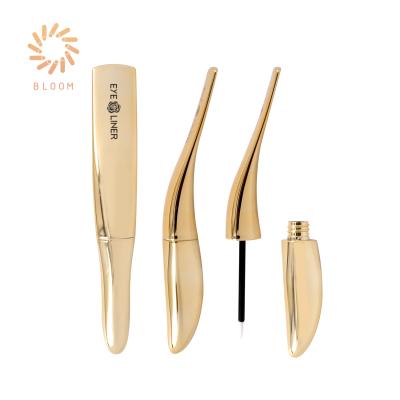 China Custom Bloompack 4ml Irregular Shape Gold Eyeliner Fashion Shiny Empty Case Custom Liquid Eyeliner Container for sale