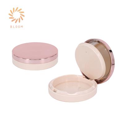 China Classic Double Empty Tray Powder Case Refill 55MM Filters Compact Makeup Magnet Container With Mirror for sale