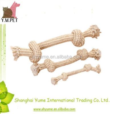 China Sustainable Cotton and Hemp Rope Bone Dog Toys for sale