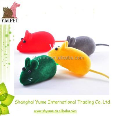 China Realistic Viable Cat Plush Toy Squeaky Mouse Toys for sale